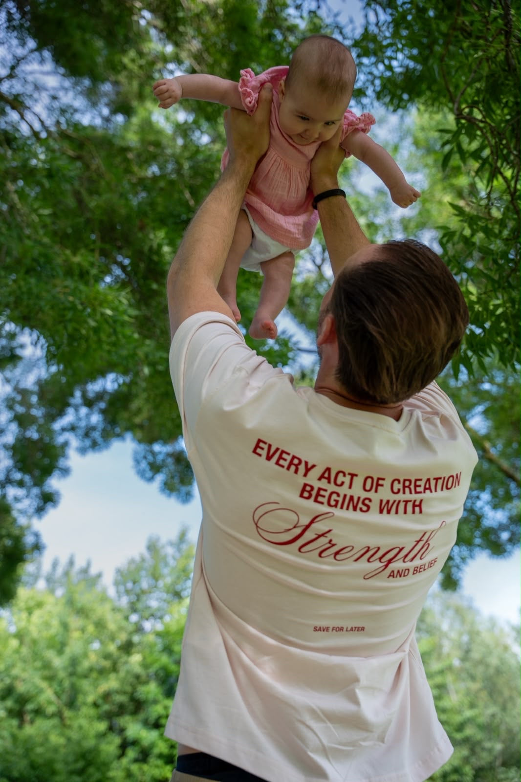 Close-up van vader met baby als inspiratie voor Floretti